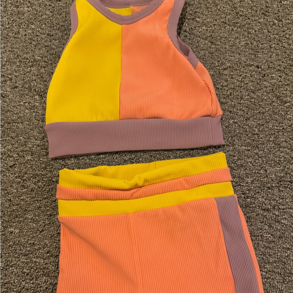 Little Wedgies Colorblock Athletic Set- girls size 7/8